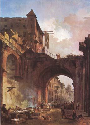 ROBERT, Hubert The Porta Octavia in Rome (mk08) Sweden oil painting art